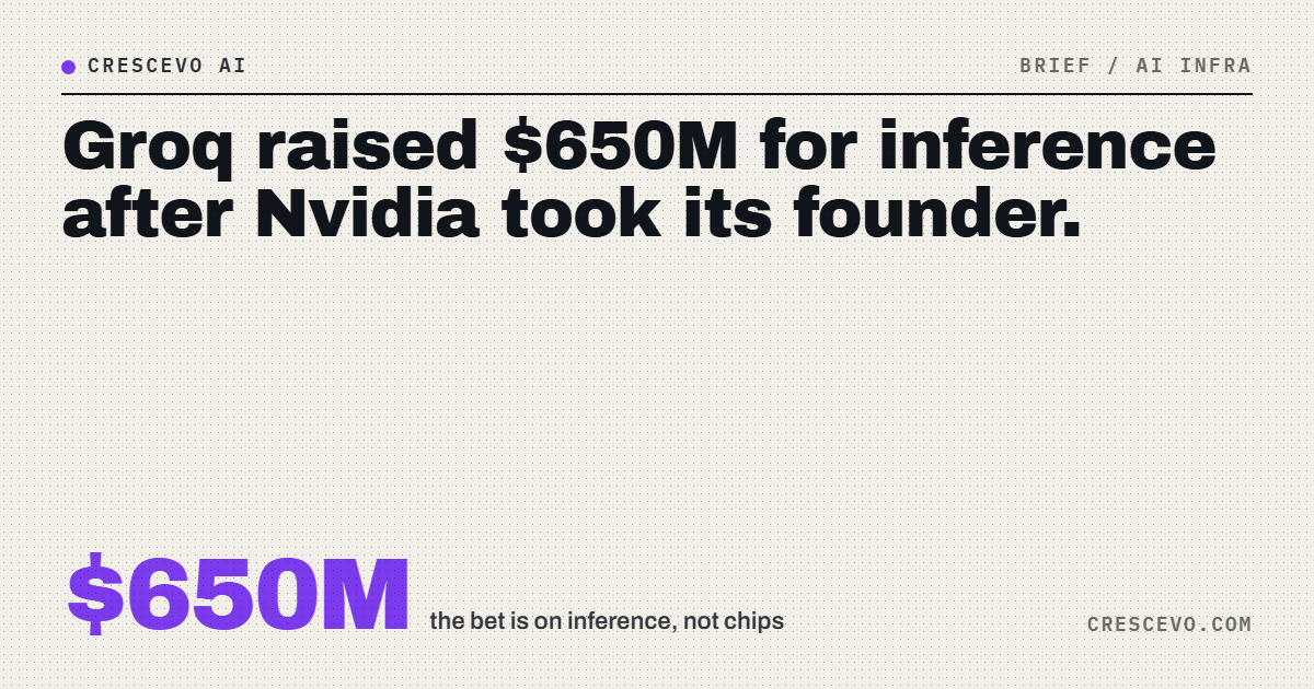 Groq Raised $650M for Inference After Nvidia Took Its Founder and Core IP